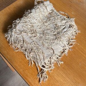 Toi Tung Fringed Golden-Beige Throw